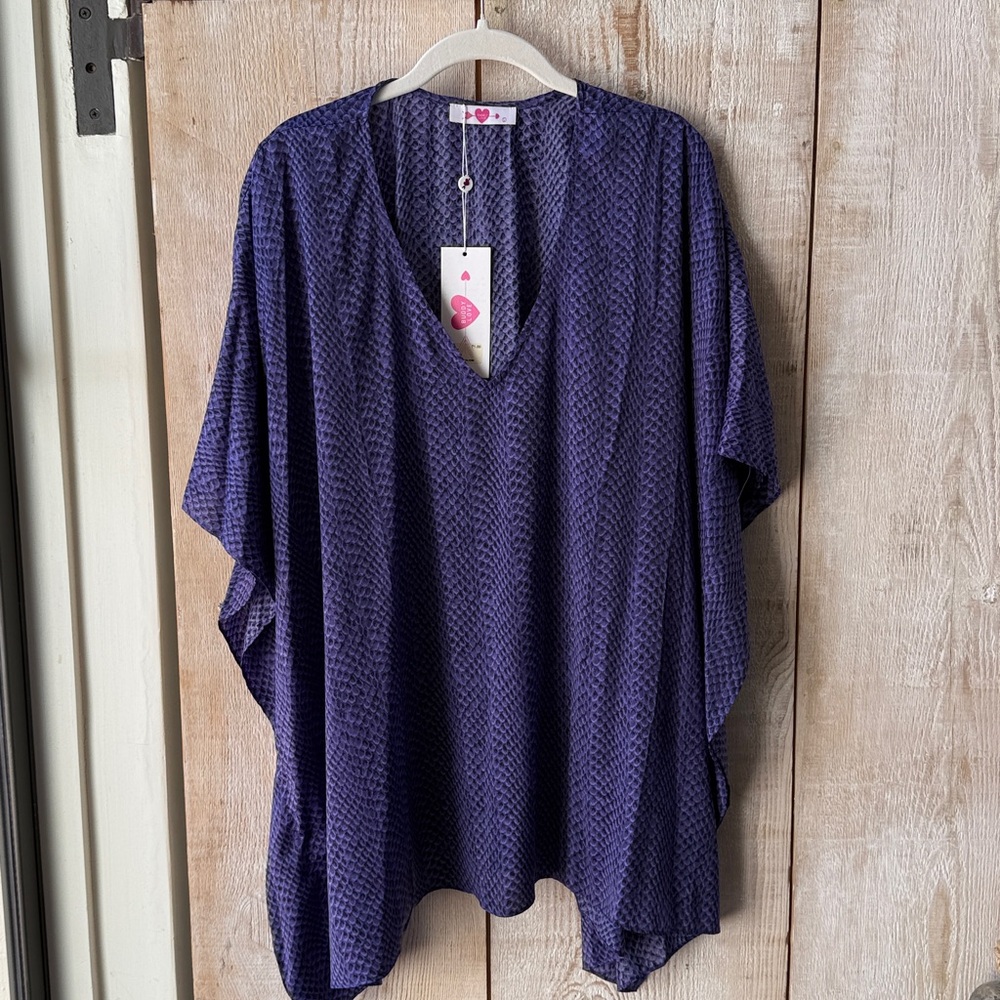 Buddy Love North purple snakeskin print Tunic size Large New With Tags 💜